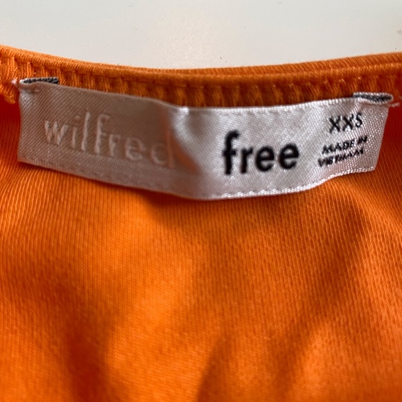 Aritzia Wilfred Free Lais Bodysuit | Orange Punch - Picture 5 of 6